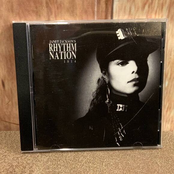 Vintage 1989 Janet Jackson Rhythm Nation 1814 Music Audio CD VG Condition - Picture 1 of 3